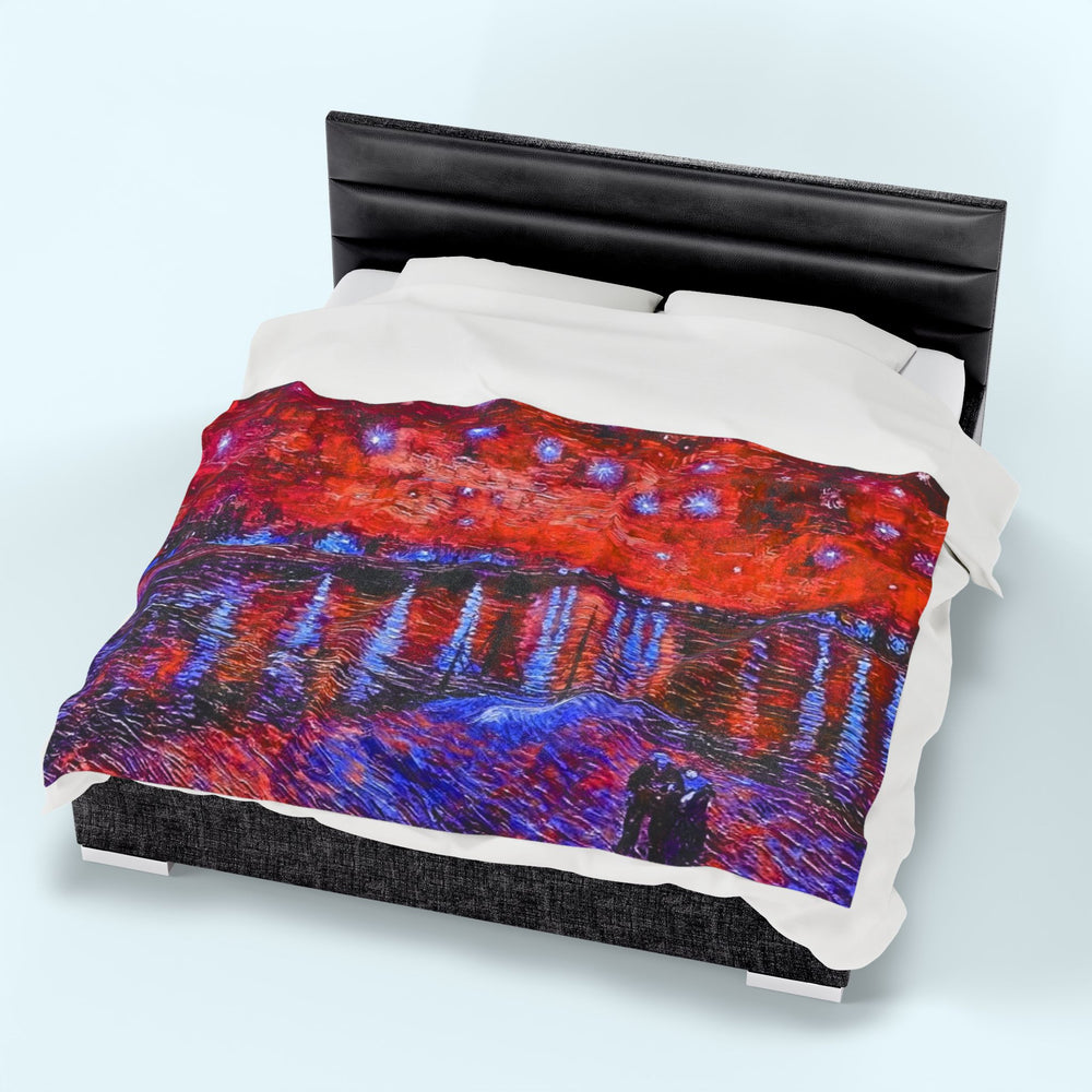 Rhone Orange - Velveteen Plush Blanket