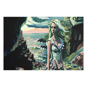 Cliff Over The Sea - Silk Poster