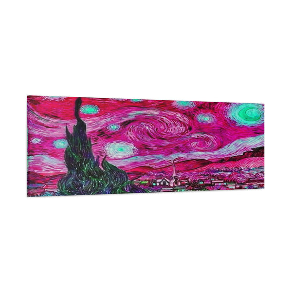 Star Night Fuchsia - Canvas Poster