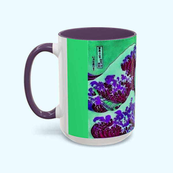 Purple Great Wave - Coffee Mug - 15oz