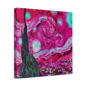 Star Night Fuchsia - Canvas Poster