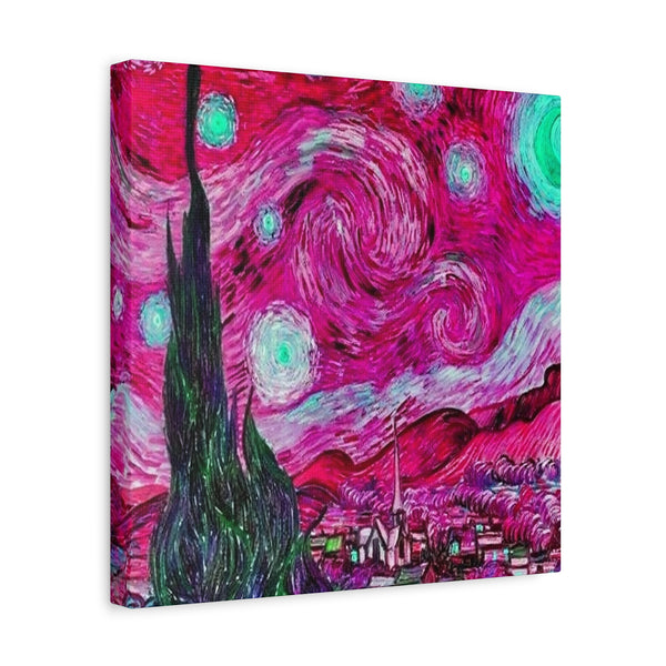 Star Night Fuchsia - Canvas Poster