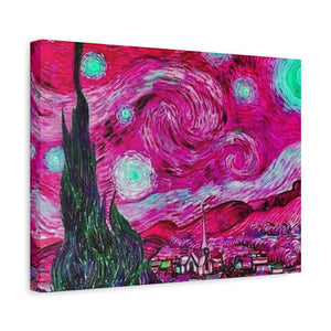 Star Night Fuchsia - Canvas Poster