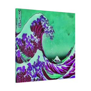 Purple Great Wave - Canvas Poster
