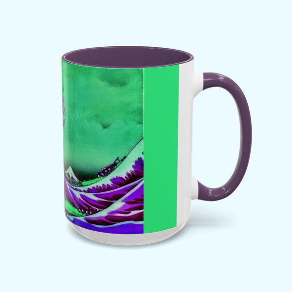 Purple Great Wave - Coffee Mug - 15oz