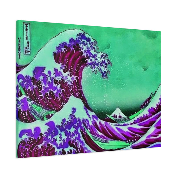 Purple Great Wave - Canvas Poster