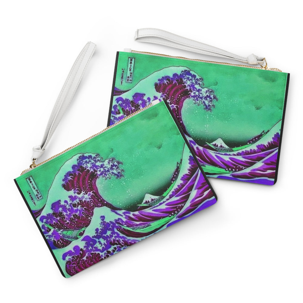 Purple Great Wave - Clutch Bag