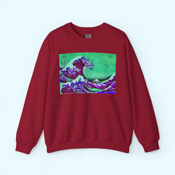 Purple Great Wave - Crewneck