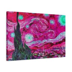 Star Night Fuchsia - Canvas Poster