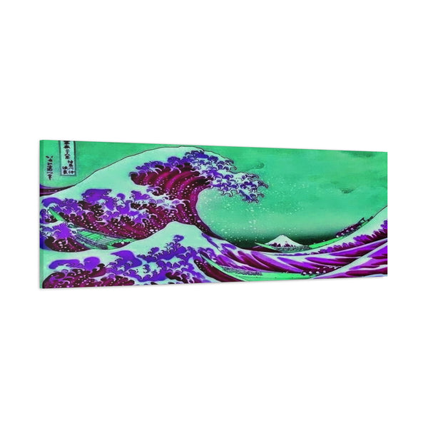 Purple Great Wave - Canvas Poster