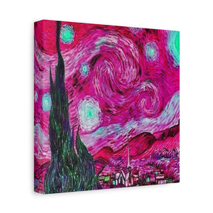 Star Night Fuchsia - Canvas Poster