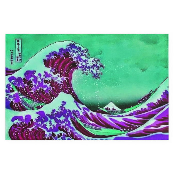 Purple Great Wave - Silk Poster