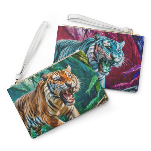 Bengal - Orange & Capri - Clutch Bag