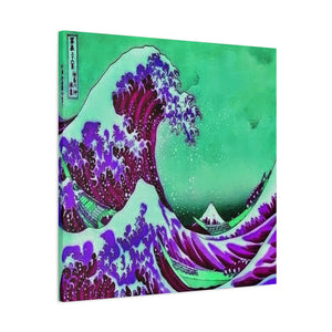 Purple Great Wave - Canvas Poster