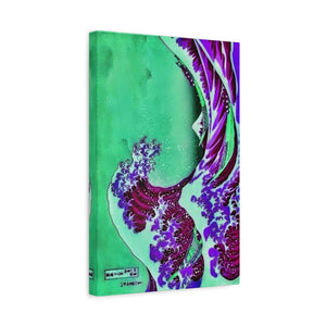 Purple Great Wave - Canvas Poster