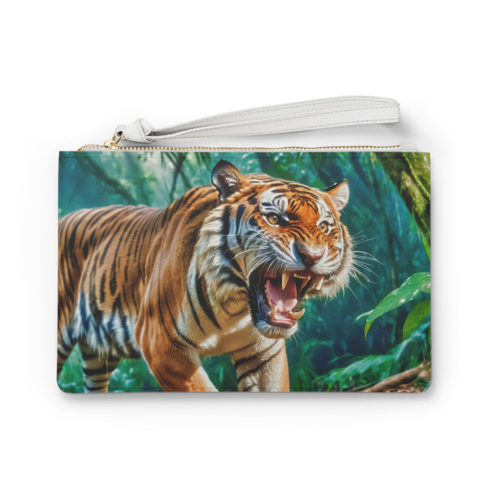 Bengal - Orange & Capri - Clutch Bag