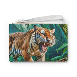 Bengal - Orange & Capri - Clutch Bag