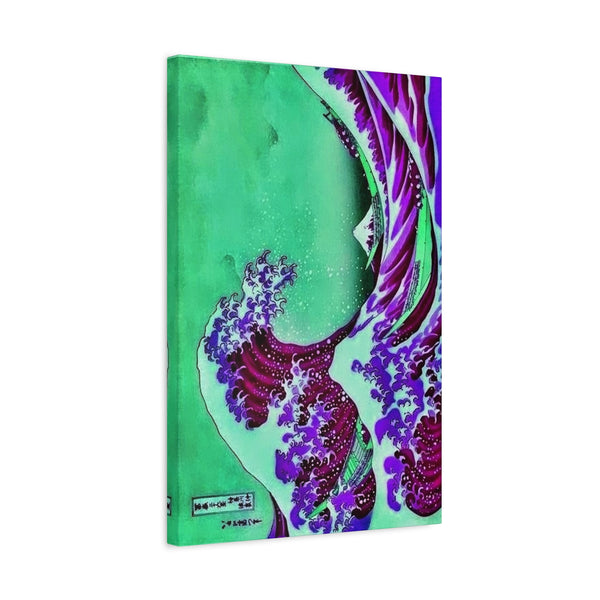 Purple Great Wave - Canvas Poster