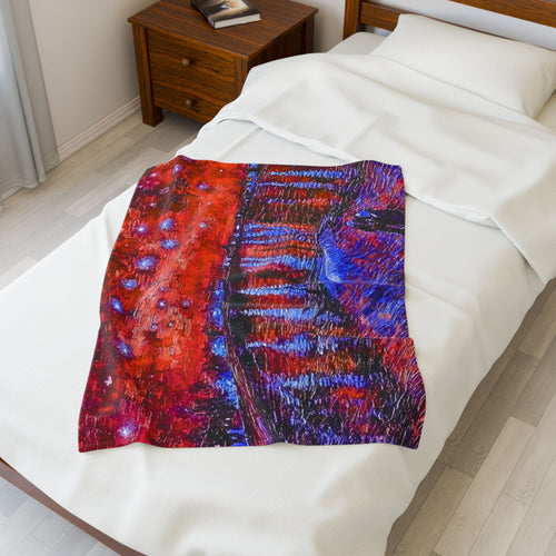 Rhone Orange - Velveteen Plush Blanket