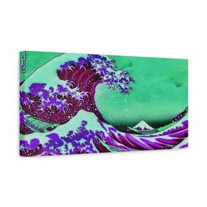 Purple Great Wave - Canvas Poster