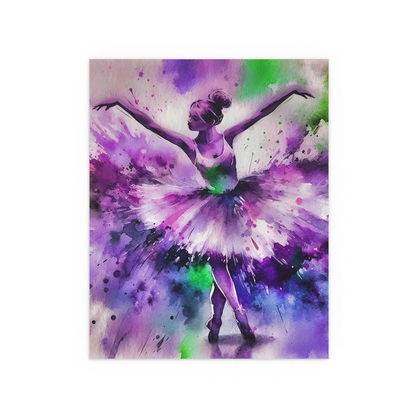 Polychrome Ballet Purple - Silk Poster