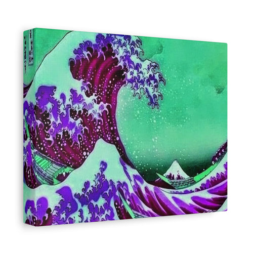 Purple Great Wave - Canvas Poster