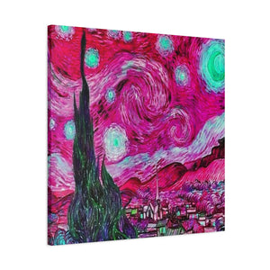Star Night Fuchsia - Canvas Poster
