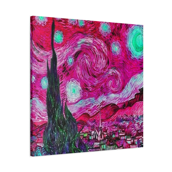 Star Night Fuchsia - Canvas Poster