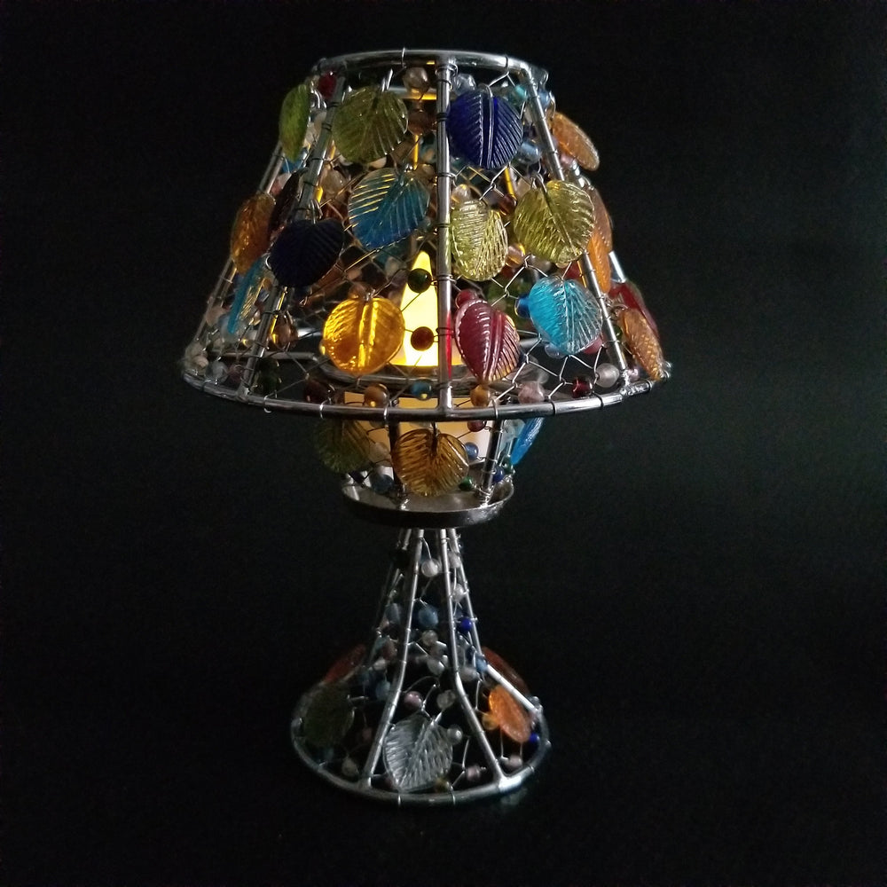 Handmade Colored Glass Tea Light Candle Holder