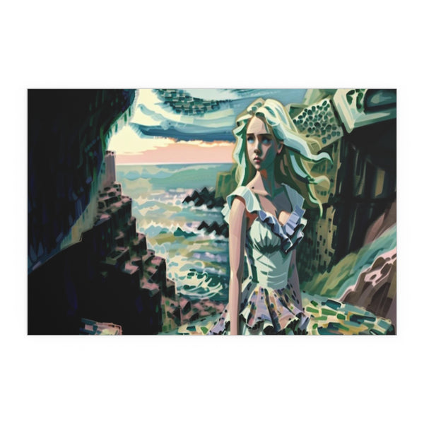 Cliff Over The Sea - Silk Poster