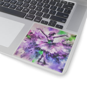 Polychrome Ballet Purple - Vinyl Square Sticker