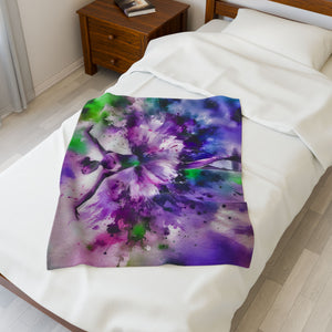 Polychrome Ballet Purple - Velveteen Plush Blanket