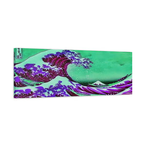 Purple Great Wave - Canvas Poster