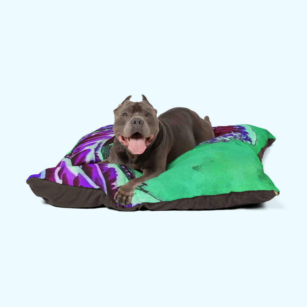 Purple Great Wave - Pet Bed
