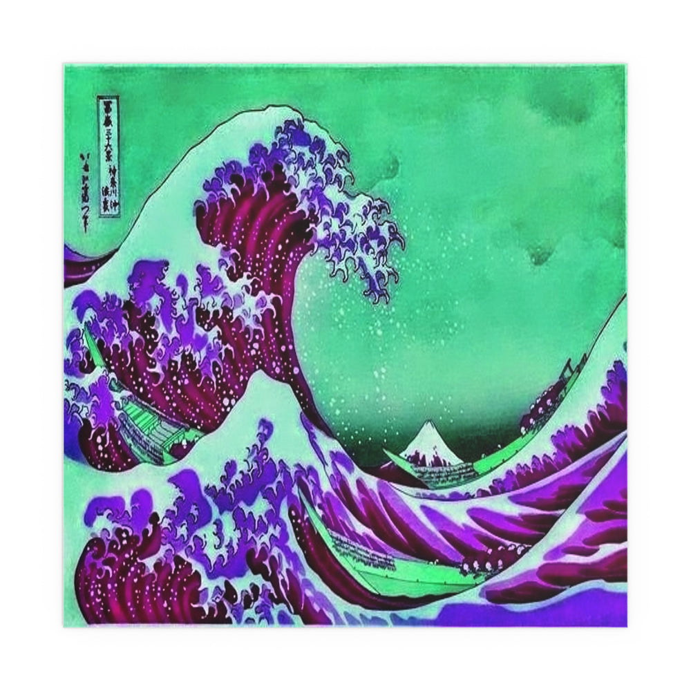 Purple Great Wave - Silk Poster