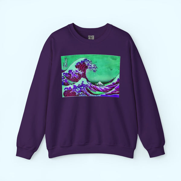 Purple Great Wave - Crewneck