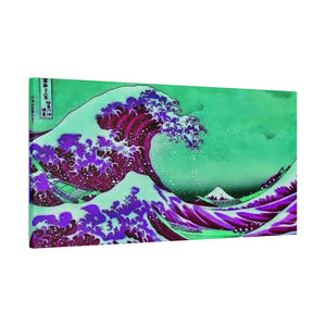 Purple Great Wave - Canvas Poster
