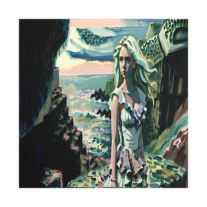 Cliff Over The Sea - Silk Poster
