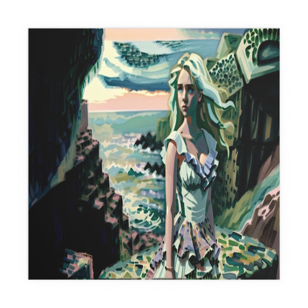 Cliff Over The Sea - Silk Poster