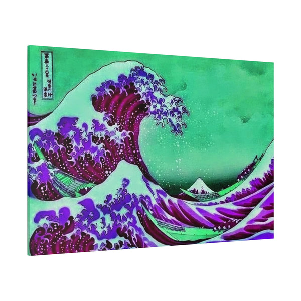 Purple Great Wave - Canvas Poster