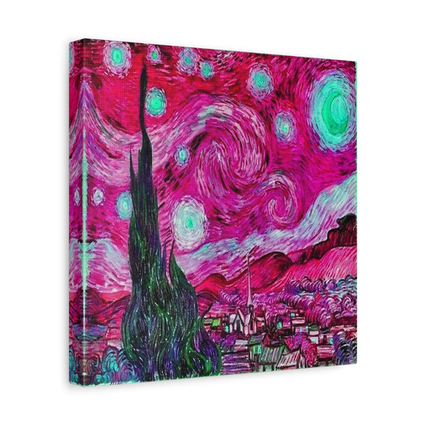Star Night Fuchsia - Canvas Poster