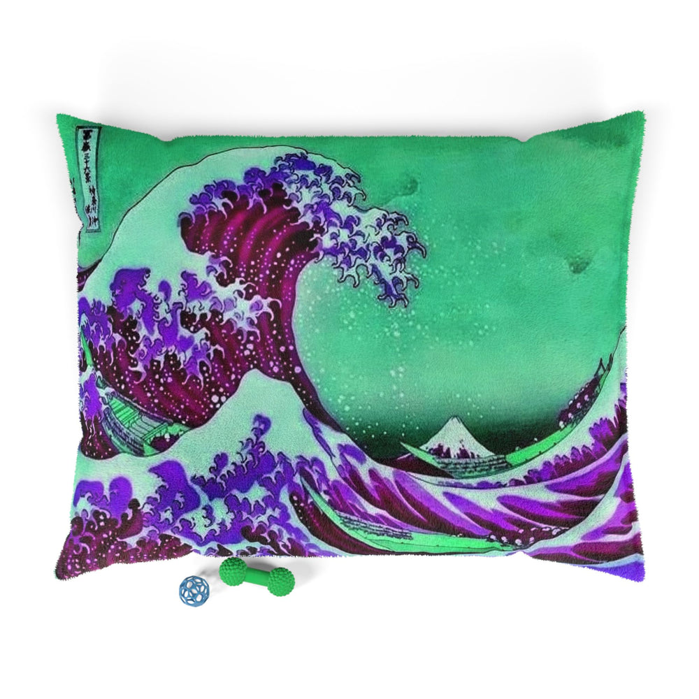 Purple Great Wave - Pet Bed