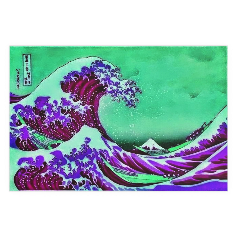 Purple Great Wave - Silk Poster