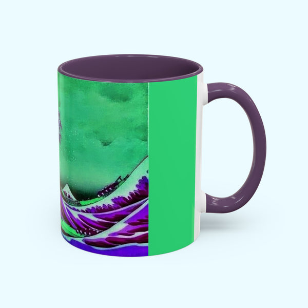 Purple Great Wave - Coffee Mug - 11oz