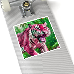 Strawberry Bengal - Vinyl Square Sticker