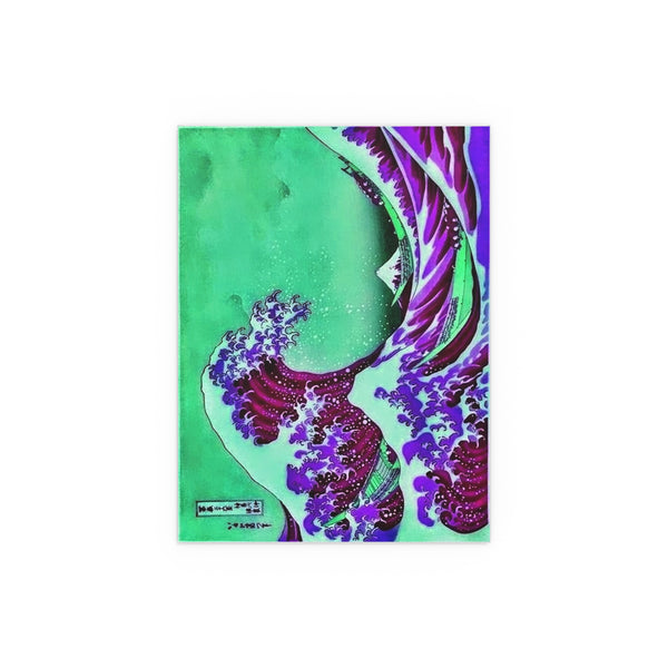 Purple Great Wave - Silk Poster