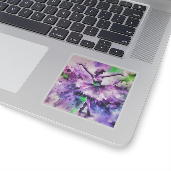 Polychrome Ballet Purple - Vinyl Square Sticker
