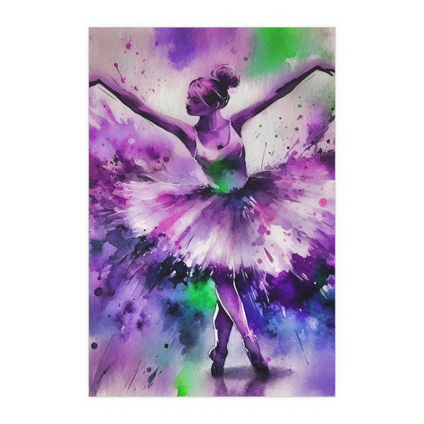 Polychrome Ballet Purple - Silk Poster