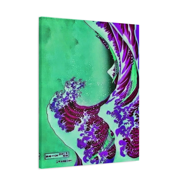 Purple Great Wave - Canvas Poster