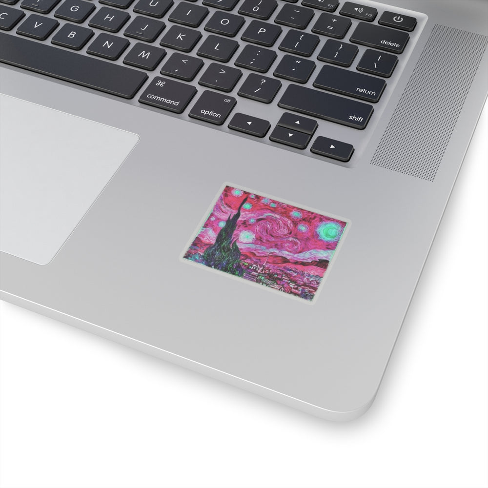 Star Night Fuchsia - Vinyl Rectangle Sticker